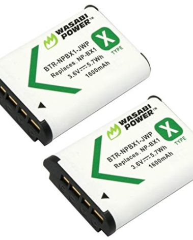Wasabi Power NP-BX1 Battery (2-Pack) for Sony NP-BX1/M8, ZV-1, ZV-1 II, Cyber-Shot DSC-HX95, HX99, HX350, RX1, RX1R II, RX100 (II/III/IV/V/VA/VI/VII), FDR-X3000, AS300, and More