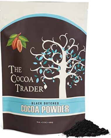 THE COCOA TRADER – Black Cocoa Powder for Baking 1Lb – Darkest Dutch Processed, Alkalized, Unsweetened Chocolate Flavor | Natural Food Coloring Substitute | Vegan, Gluten- & Sugar-Free, Keto Friendly