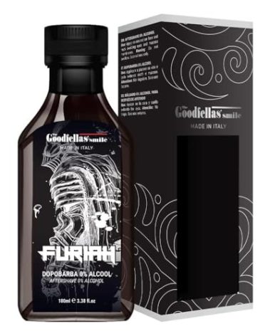 The Goodfellas' smile Soothing Alcohol-Free Aftershave Splash/Tonic, Made in Italy, 100 ml, 3.38 oz (FURIAH/Leather & Wood)