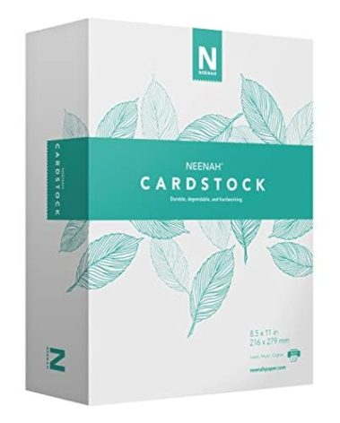 Neenah White Index Paper, Mediumweight, 300 Sheets, 199 gsm, 94 Brightness, 8.5" x 11" - MORE SHEETS! (91635)