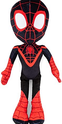 Jay Franco Marvel Spidey and His Amazing Friends Miles Morales Pillow Buddy - Super Soft Polyester Microfiber, 17 inches (Official Marvel Product)