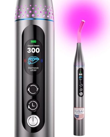 Red Light Therapy for Face, Cold Sore Device Red Light Therapy Wand, FSA-HSA Rechargeable Elite Grade Infrared Light Therapy, Red Light Therapy Cold Sore Device, Ideal for Lips, Skin, Face.