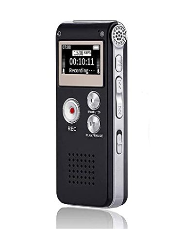 Digital Voice Recorder 16GB Voice Recorder with Playback for Lectures - USB Rechargeable Dictaphone Upgraded Small Tape Recorder Device