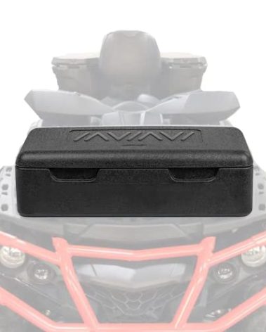 HeyUTV Universal ATV UTV Quad Storage Trunk Cargo Box for Front or Rear Rack All Moungting Hardware Included 30" L x 13" W x 10" H (Black)