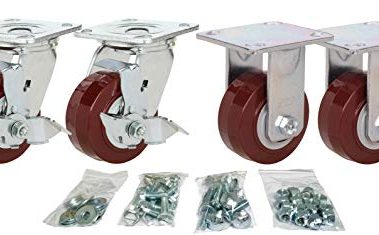 4" Toolbox Caster Set for Greenlee, Knaack and Other Job Boxes, All Mounting Hardware Included
