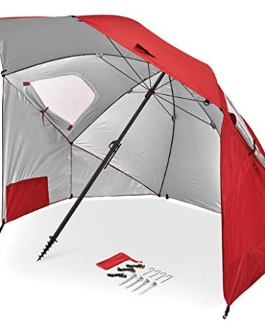 Sport-Brella Premiere XL UPF 50+ Umbrella Shelter for Sun and Rain Protection (9-Foot, Red), Model:BRE01-XL-025-02