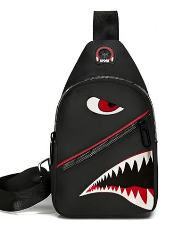 WRLDMCWLQ Shoulder Sling Crossbody Casual Chest Bag For Travel Sports Running Hiking