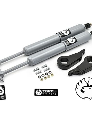 TORCH 3" Front Leveling Lift Kit with Front Extended Shocks Compatible with 1998-2011 Ford Ranger 4X4 and Torsion Bar Suspension 2WD Models (Edge and Sport)