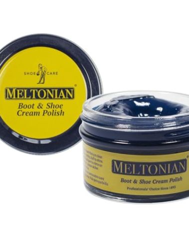 Meltonian Cream Shoe Polish - Boot Polish, Leather Shoe Polish Oil Based with Beeswax - Restores & Protects, 60+ Colors, Imperial Blue