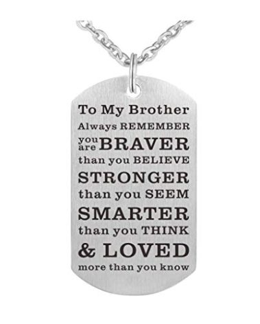 CPLJW Brother Sister Gifts Wherever You Are You Will Always Be in My Heart Birthday Christmas Graduation Keychain Necklace