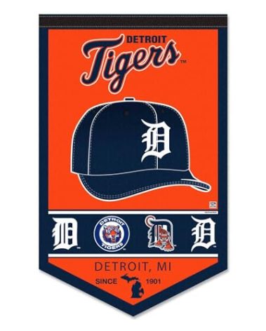 WinCraft Detroit Tigers Heritage History Banner Pennant