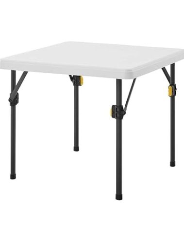 Living & More 24inch Kids Square Folding Table, Light Weight, No Assembly, Toddler