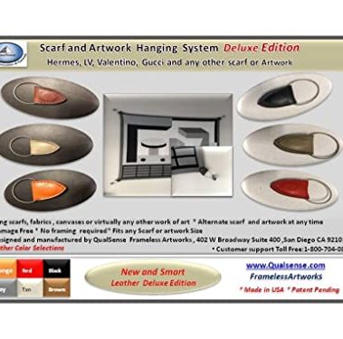 Scarf and Artwork Hanging System Deluxe Leather Edition