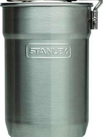 Stanley Adventure Nesting Two Cup Stainless Steel Cookset | 32 oz Pot and Lid with Fold & Lock Handle | Camping Essentials for Your Camp Kitchen | BPA-Free | Stainless Steel