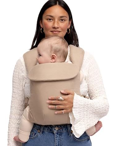 WildBird - Aerial Buckle Carrier - 2-24 Months - Standard (XS-XL) Desert Lark - Front & Back Carry - Cross Straps, Lumbar Support, Headrest, Hip Healthy, Baby Carrier - Baby Essentials - New Mom Gifts