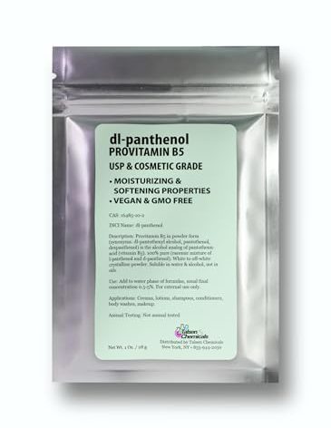 Talsen Chemicals Provitamin B5 Powder dl-Panthenol DIY Panthenol Solution and Panthenol for Hair and Skin Moisturizer (1 Ounce / 28 Gram)