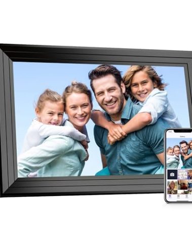 10.1 Inch Uhale Digital Picture Frame WiFi, HD IPS Touch Screen Photo Frame Electronic with 16GB Memory, Auto-Rotate, Wall Mountable, Share Photo/Video Instantly via App from Anywhere