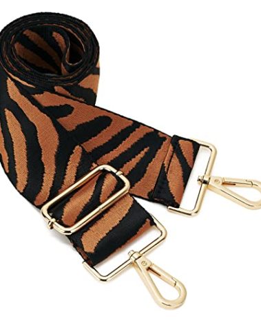 ZOOEASS Wide Shoulder Strap Adjustable Replacement Belt Guitar Style Crossbody Bag Handbag Strap Multicolor Canvas Straps(wide:1.97"(5CM))(ZEBRA6)