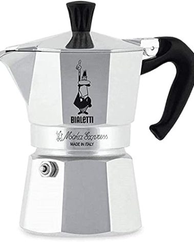 Bialetti - Moka Express: Iconic Stovetop Espresso Maker, Makes Real Italian Coffee, Moka Pot 1 Cup (2 Oz - 60 Ml), Aluminium, Silver