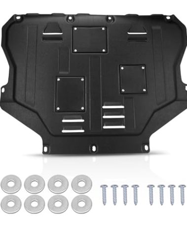 YEHERIT Engine Splash Shield Guard Compatible with Ford Escape 2013 2014 2015 2016 2017 2018 2019 Under Car Shield Cover Directly Replace Original One Black