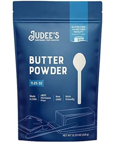 Judee's Gluten Free Butter Powder - Versatile Cooking & Baking Butter Powder - Gluten-Free & Keto-Friendly Formula - 11.25 Ounce, Pack of 1
