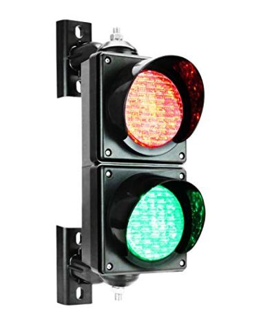 BBMI 100mm(4inch) Traffic Light, AC85-265V Red/Green Stop and Go Lamp, PC Housing Waterproof IP65 Industrial Warning LED Traffic Stop Light.
