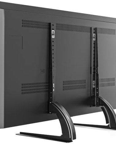 5Rcom TV Stand Mount, Universal TV Stand Tabletop for 22 to 65 inch Plasma LCD LED Flat Screen TVs, Strong TV Legs Holds up to 88lbs, Height Adjustable TV Base, Max VESA 800 x 500mm