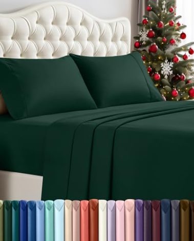 Utopia Bedding King Bed Sheets Set - 4 Piece Bedding - Brushed Microfiber - Shrinkage and Fade Resistant - Easy Care (Emerald Green)