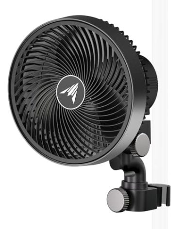 AC Infinity CLOUDRAY A6, Grow Tent Clip Fan 6” with Redesigned Long-Life EC Motor, Custom 10 Dynamic Wind Speeds, Weatherproof IP-54, Manual Swivel, for Hydroponics Circulation Cooling
