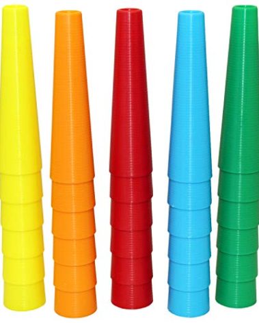 Rehabilitation Advantage Small Stacking Hand Cones, Set of 30