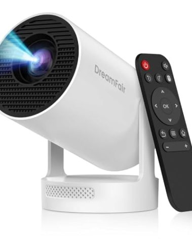 【Electric Focus】Mini Projector, Support 4K 1080P, 210 ANSI Portable Projector with WiFi and Bluetooth, Auto Keystone Correction Video Projector, Compatible with Smartphone,TV Stick,Laptop