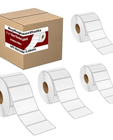 2x1 Shipping Labels Direct Thermal 12 Rolls - 1300 Labels Each Roll/Total 15600, Barcode Address Labels for Thermal Printers, Perfect Adhesive, Water and Oil Resistant