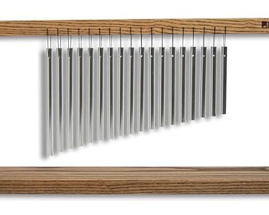 TreeWorks Chimes Medium Top Bar Chime — MADE IN U.S.A. — For Percussion Tables, Desks, Classroom Music, Meditation or Yoga, Includes Tennessee Hardwood Stand, inch (TRE9t)