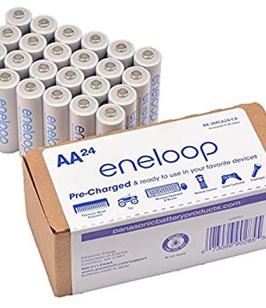 Eneloop Panasonic BK-3MCA24/CA AA 2100 Cycle Ni-MH Pre-Charged Rechargeable Batteries. 24-Battery Pack