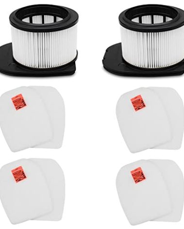 LANROON IZ862H Filter for Shark IZ862H Stratos Vacuum, Fit for Shark IZ562H UZ565H Pro IZ540H IZ840 IZ800 Vacuum Part XPSMFIZ700and XFFKIZ700, 2 Pack Filter 4 Pack Foam & Felt Filter Kit
