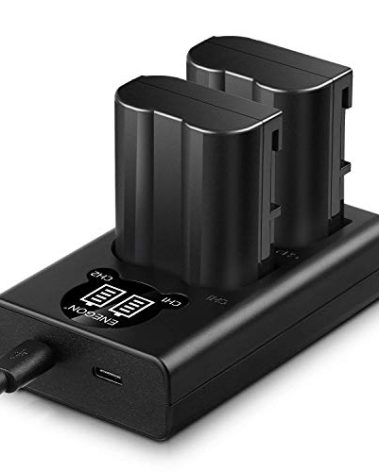 ENEGON EN-EL15C Replacement Battery (2 Pack 2250mAh) and Smart LED Dual Charger Kit for Nikon Camera and Compatible with Nikon Z6, Z7,D780,D500, D600, D610, D750, D800, D810, D810a, D850