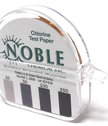 Noble Chemical CM-240 Chlorine Test Paper Dispenser - 10-200ppm
