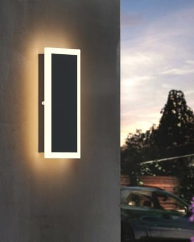 Coinmit Modern LED Outdoor Wall Sconce 3000K 18W LED Outdoor Wall Mount Light Anti Rust Porch Light IP65 Waterproof Exterior Sconce for Porch,Front Door,Patio