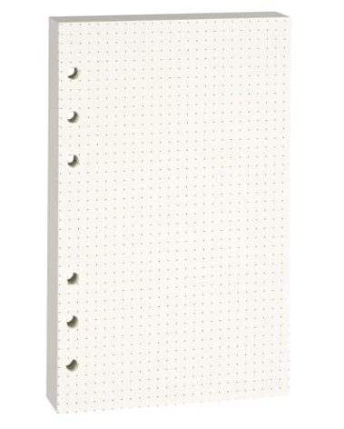 Lidwot A6 Dot-Ruled Refill Paper, 100gsm Thick Beige No-Bleed Sheets (80-Pack), Pre-Punched – Fits A6 6-Ring Binders for Office, School & Teachers,Double-Sided with No Bleed-Through