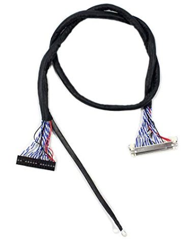 VSDISPLAY LVDS Cable FIX-30P 2ch 8bit for 17" 19" 20.1" 21.5" 1920x1050 Length 50cm, Laptop Screen LVDS Signal Wire