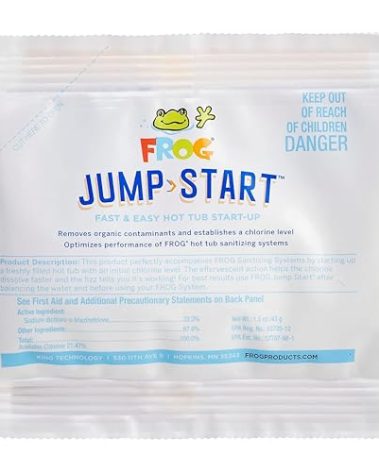 FROG Jump Start for Hot Tubs - Start-Up Chlorine Shock Removes Organic Contaminants & Establishes Chlorine Level - Hot Tub Set Up & Treatment - 1 Pack