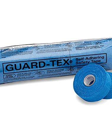 Guard-Tex® Blue Finger Tape 3/4 inch - Self-Adhesive No Residue - 16 Rolls - 90ft Per Roll - 1440ft Total