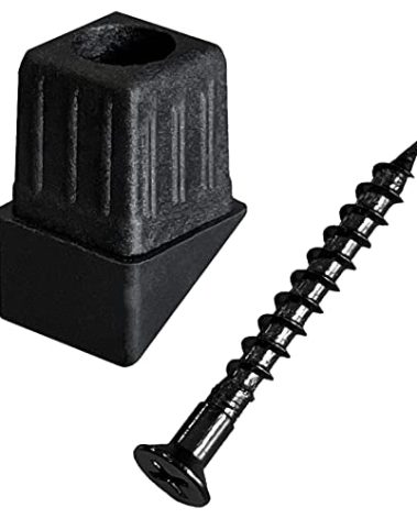 Myard 3/4" Anti-UV Black Baluster Connectors 100pcs for 50 Square Balusters with Stainless Steel Screws, for 25-35 Degree Stair. No Drilling Fast Installation for Deck Handrail Staircase Balusters