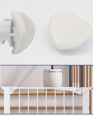 Baby Gate Banister Adapter (2 Pack) Universal Hardware for Pressure Mounted Gate - Stairs to Wall Parts for Pets - White Extender