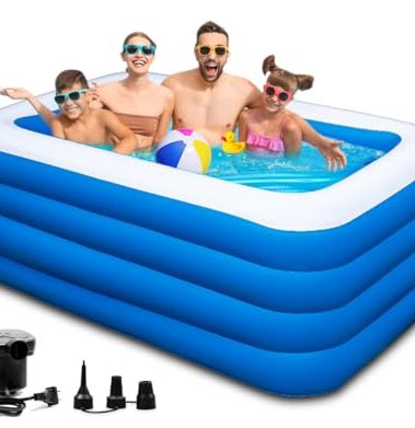 Inflatable Swimming Pool, 79 x 58 x 29 inch Full-Sized Large Inflatable Pools, Blow Up Durable Thickened Pools for Outdoor, Garden, Backyard.