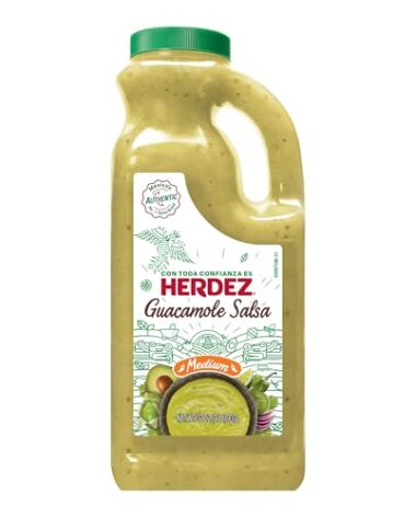 HERDEZ Guacamole Salsa, Medium, 32 oz Jug – Gluten Free, Kosher, Authentic Mexican Smooth & Flavorful Avocado-Based Salsa