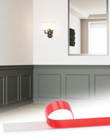 6 Set Accent Wall Molding Kit Premade Wainscoting Panels Wall Molding Peel and Stick Panel White Pre Cut Trim for Walls Picture Frame Molding for Home Decoration (20 x 20 Inch)