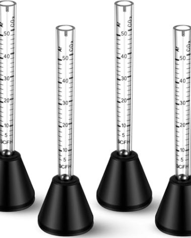 Saysurey 4 Pcs Gas Flow Meter Tester Argon Flow Meter Argon CO2 Flowmeter for Mig Tig Welder Welding Accessories