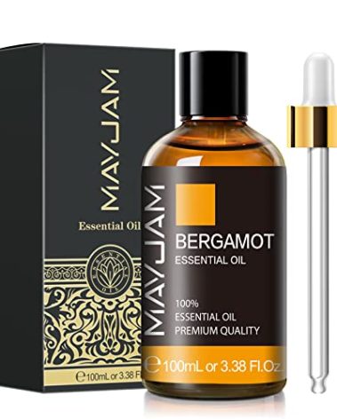Bergamot Essential Oil, MAYJAM Premium Pure Essential Oils, 3.38FL.OZ Large Volume for Diffusers Soap Candle Making, Ideal for Home Office Car Yoga Use