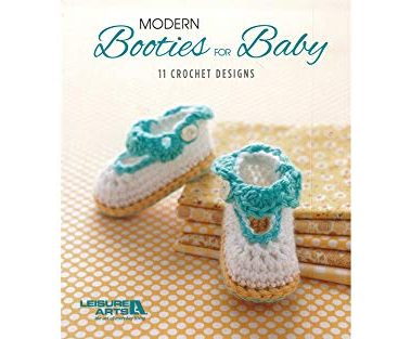 Leisure Arts Modern Booties for Baby Crochet Book